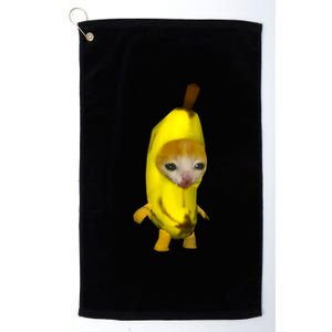 Cute Banana Cat Happy Bananacat Meme Kitty Cat Lovers Meme Platinum Collection Golf Towel