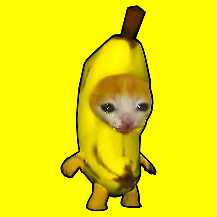 Cute Banana Cat Happy Bananacat Meme Kitty Cat Lovers Meme Button