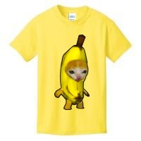 Cute Banana Cat Happy Bananacat Meme Kitty Cat Lovers Meme Kids T-Shirt