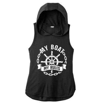 Cool Boat Captain Design For Boat Captain Boating Ladies PosiCharge Tri-Blend Wicking Draft Hoodie Tank