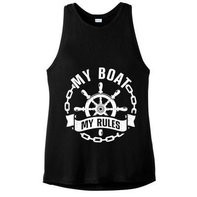 Cool Boat Captain Design For Boat Captain Boating Ladies PosiCharge Tri-Blend Wicking Tank