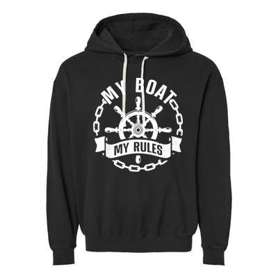 Cool Boat Captain Design For Boat Captain Boating Garment-Dyed Fleece Hoodie