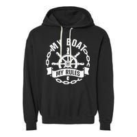Cool Boat Captain Design For Boat Captain Boating Garment-Dyed Fleece Hoodie