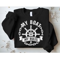Cool Boat Captain Design For Boat Captain Boating Sweatshirt