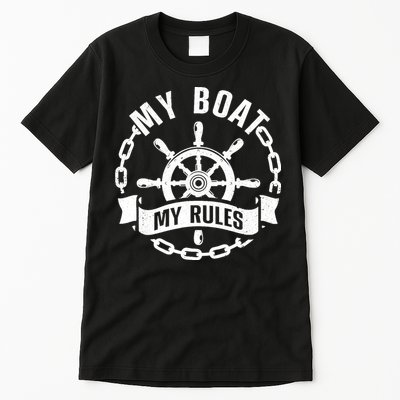 Cool Boat Captain Design For Boat Captain Boating Tall T-Shirt
