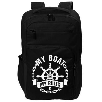 Cool Boat Captain Design For Boat Captain Boating Impact Tech Backpack