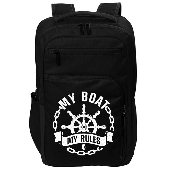 Cool Boat Captain Design For Boat Captain Boating Impact Tech Backpack