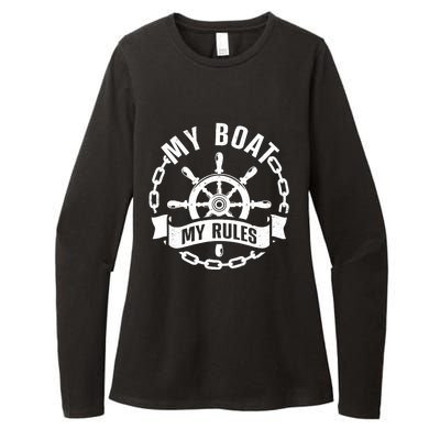 Cool Boat Captain Design For Boat Captain Boating Womens CVC Long Sleeve Shirt