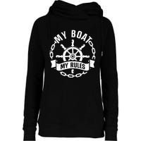 Cool Boat Captain Design For Boat Captain Boating Womens Funnel Neck Pullover Hood