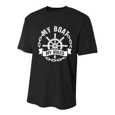 Cool Boat Captain Design For Boat Captain Boating Youth Performance Sprint T-Shirt