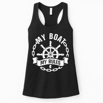 Cool Boat Captain Design For Boat Captain Boating Womens Tank Top