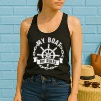 Cool Boat Captain Design For Boat Captain Boating Womens Tank Top