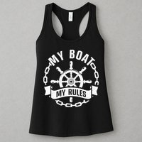 Cool Boat Captain Design For Boat Captain Boating Womens Tank Top