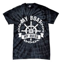 Cool Boat Captain Design For Boat Captain Boating Tie-Dye T-Shirt