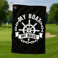 Cool Boat Captain Design For Boat Captain Boating Golf Towel