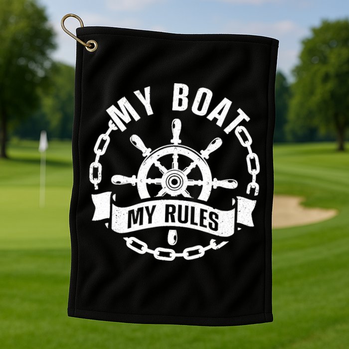 Cool Boat Captain Design For Boat Captain Boating Golf Towel