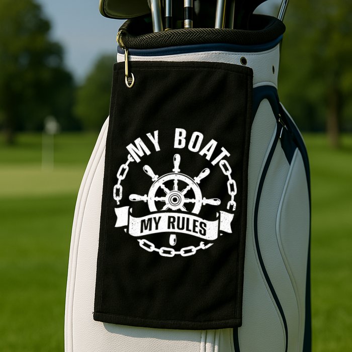 Cool Boat Captain Design For Boat Captain Boating Golf Towel