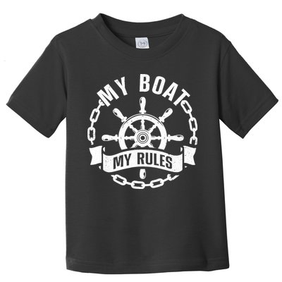 Cool Boat Captain Design For Boat Captain Boating Toddler T-Shirt