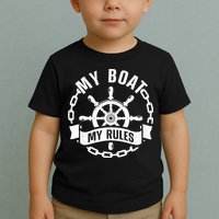 Cool Boat Captain Design For Boat Captain Boating Toddler T-Shirt