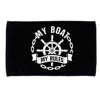 Cool Boat Captain Design For Boat Captain Boating Microfiber Hand Towel