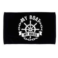 Cool Boat Captain Design For Boat Captain Boating Microfiber Hand Towel