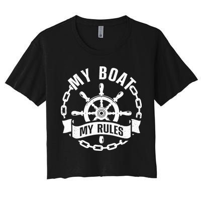 Cool Boat Captain Design For Boat Captain Boating Crop Top