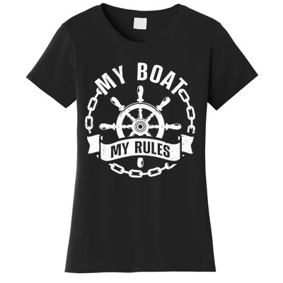 Cool Boat Captain Design For Boat Captain Boating Women's T-Shirt