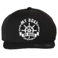 Cool Boat Captain Design For Boat Captain Boating Wool Snapback Cap