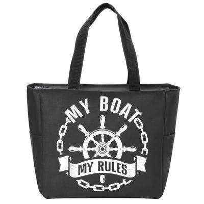 Cool Boat Captain Design For Boat Captain Boating Zip Tote Bag