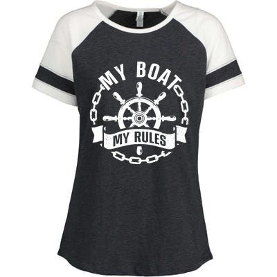 Cool Boat Captain Design For Boat Captain Boating Enza Ladies Jersey Colorblock Tee