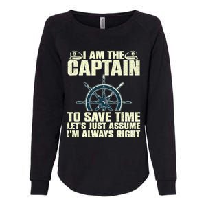 Cool Boat Captain For Men Women Boating Pontoon Boat Owner Womens California Wash Sweatshirt