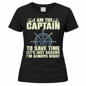 Cool Boat Captain For Men Women Boating Pontoon Boat Owner Women's T-Shirt