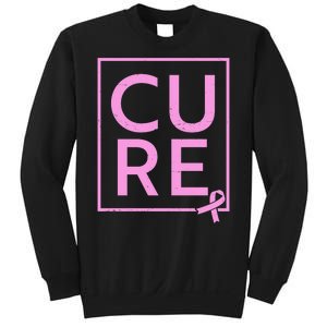 Cure Breast Cancer Awareness Pink Ribbon Sweatshirt