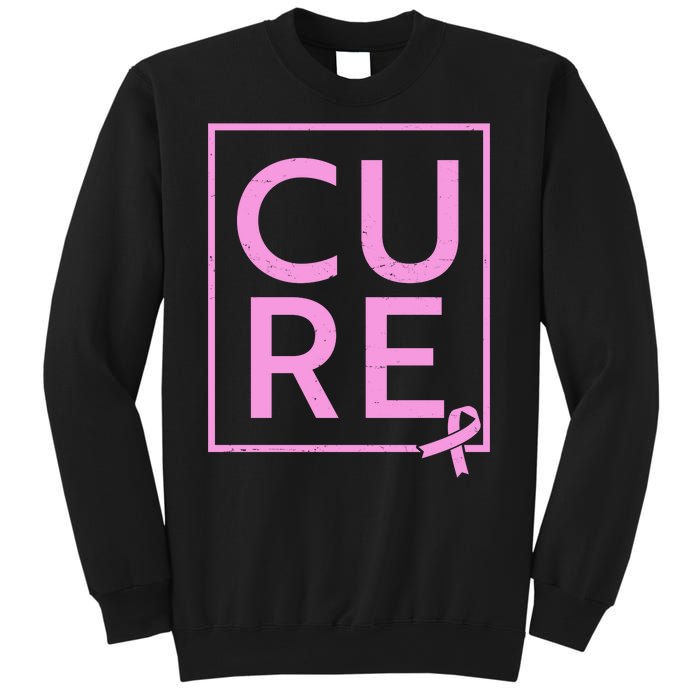 Cure Breast Cancer Awareness Pink Ribbon Sweatshirt