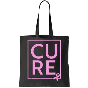 Cure Breast Cancer Awareness Pink Ribbon Tote Bag