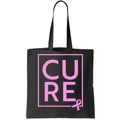 Cure Breast Cancer Awareness Pink Ribbon Tote Bag