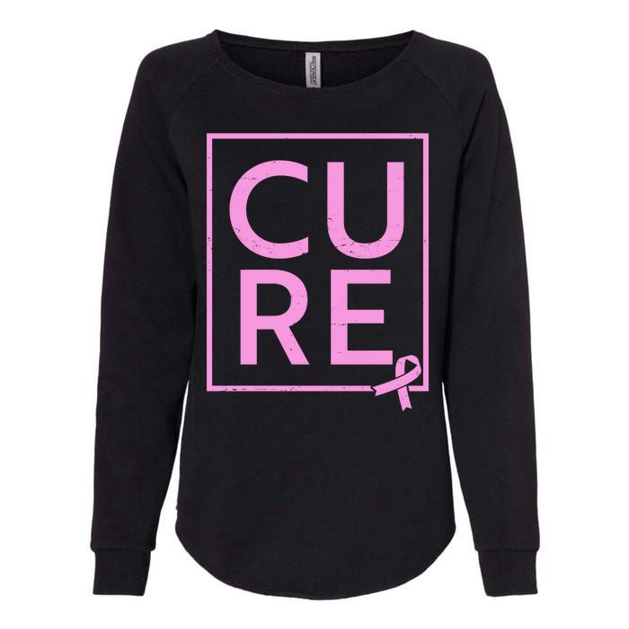 Cure Breast Cancer Awareness Pink Ribbon Womens California Wash Sweatshirt