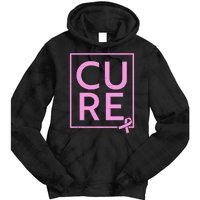 Cure Breast Cancer Awareness Pink Ribbon Tie Dye Hoodie