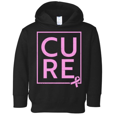 Cure Breast Cancer Awareness Pink Ribbon Toddler Hoodie