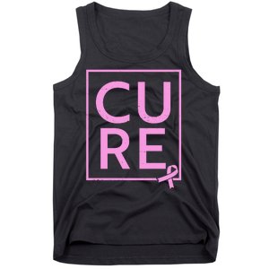 Cure Breast Cancer Awareness Pink Ribbon Tank Top