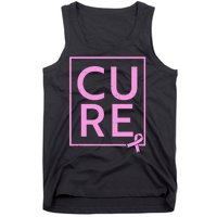 Cure Breast Cancer Awareness Pink Ribbon Tank Top