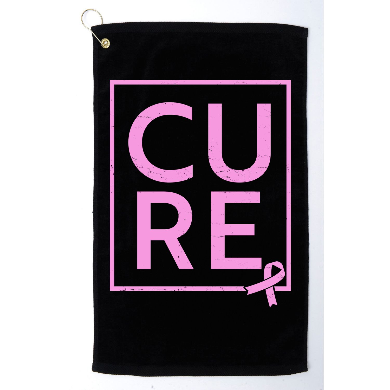 Cure Breast Cancer Awareness Pink Ribbon Golf Towel