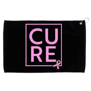 Cure Breast Cancer Awareness Pink Ribbon Grommeted Golf Towel