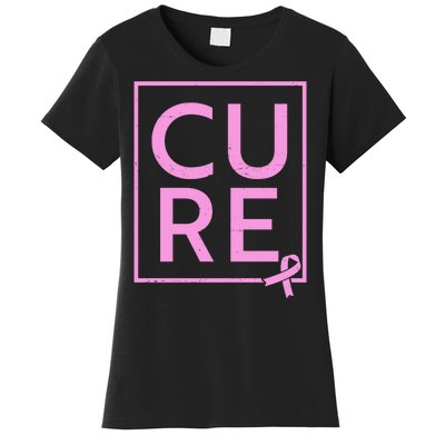 Cure Breast Cancer Awareness Pink Ribbon Women's T-Shirt