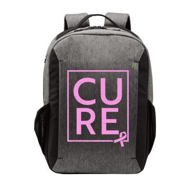 Cure Breast Cancer Awareness Pink Ribbon Vector Backpack