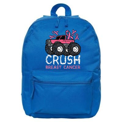 Crush Breast Cancer Awareness Monster Truck 16 in Basic Backpack