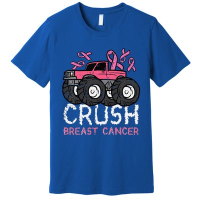 Crush Breast Cancer Awareness Monster Truck Premium T-Shirt