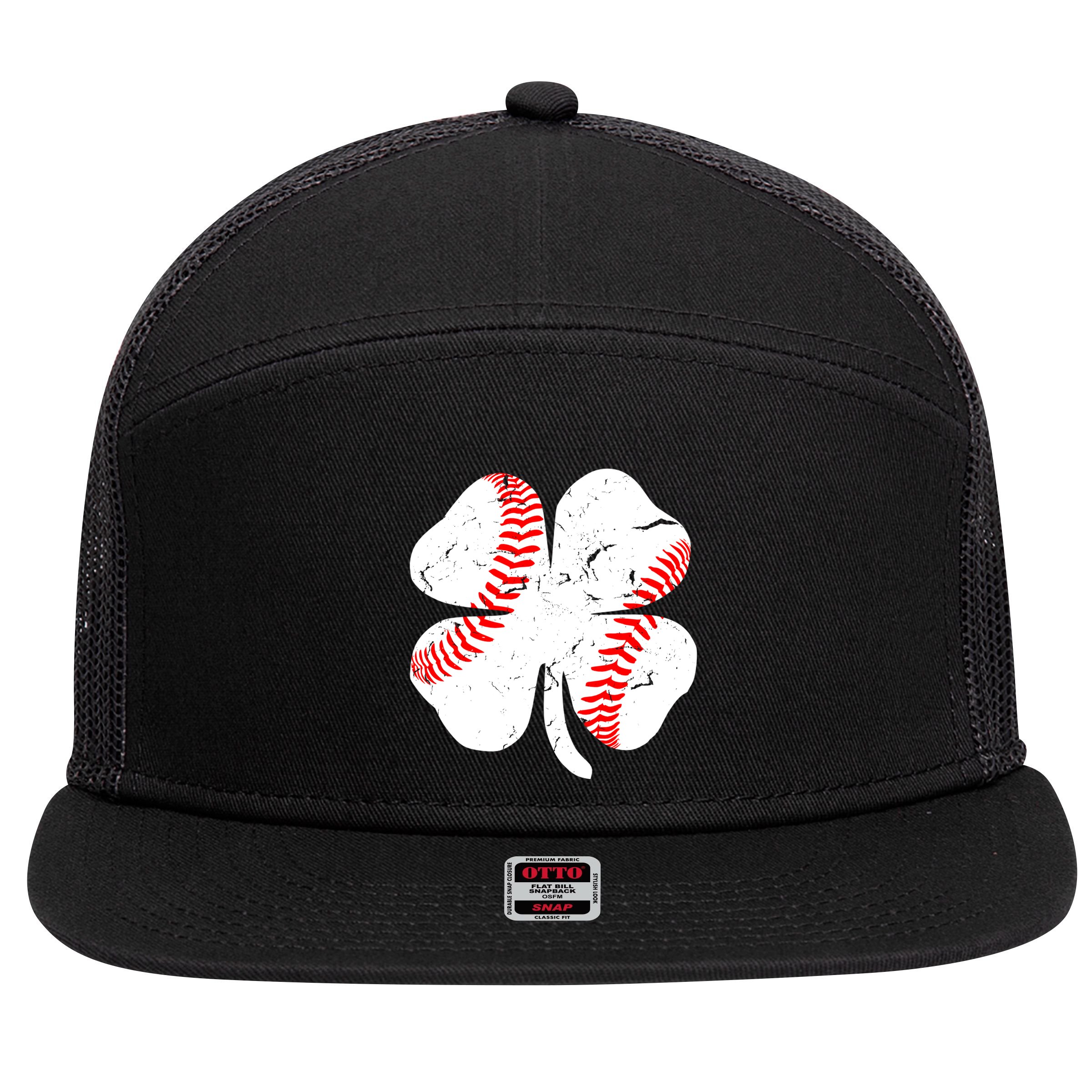 Clover Baseball 7 Panel Mesh Trucker Snapback Hat