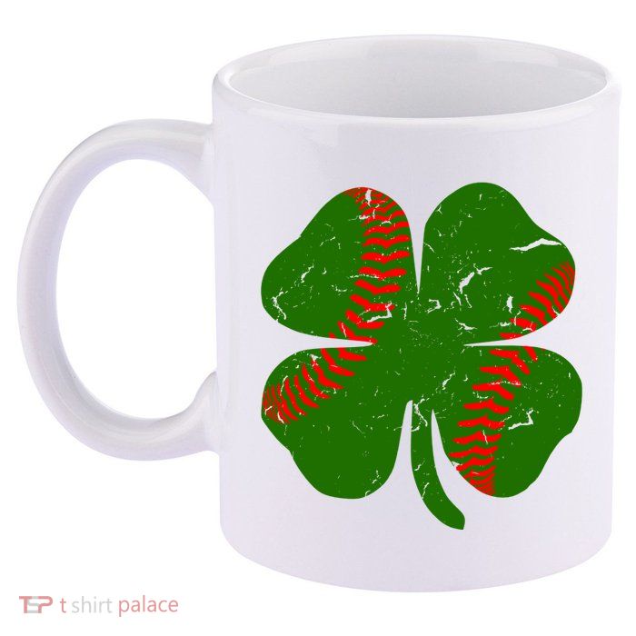 Clover Baseball 11oz C Handle Ceramic Mug