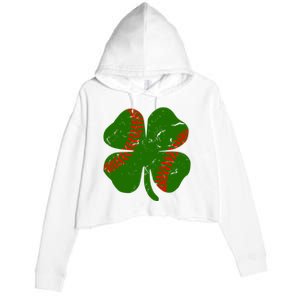 Clover Baseball Crop Fleece Hoodie